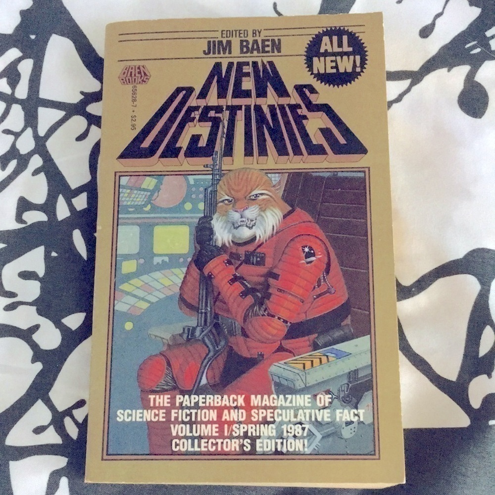 New Destinies Vol 1 Spring 1987 Jim Baen Vintage Sci-Fi Paper Magazine